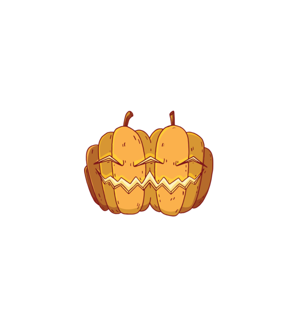 Dovleci siamezi de Halloween model negru pe tricou