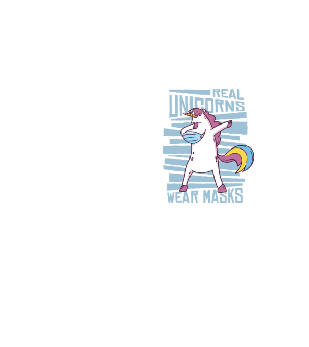Unicorn DAB Mască model galben neon pe tricou