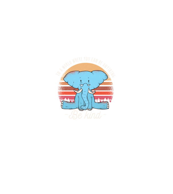 In a world where you can be anything be kind tricou elefant model negru pe tricou