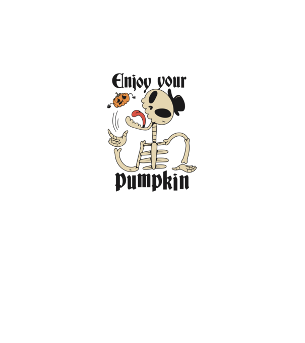 Enjoy your pumpkin Skeleton model albastru regal pe tricou