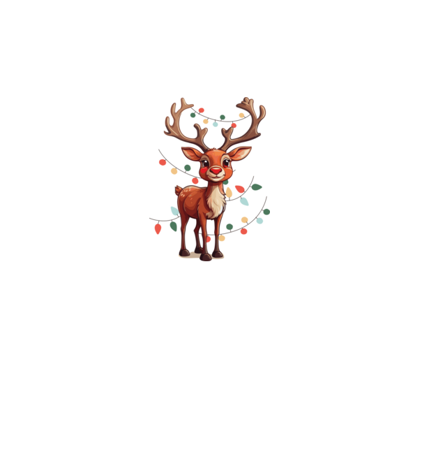 Festive Rudolph model alb pe tricou