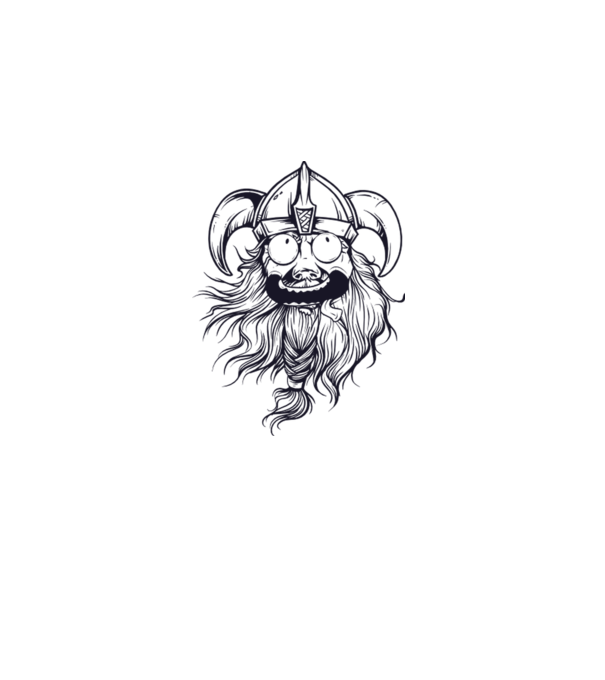 Viking model alb pe tricou