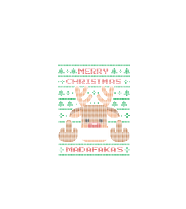 Merry Christmas Madafakas model negru pe tricou