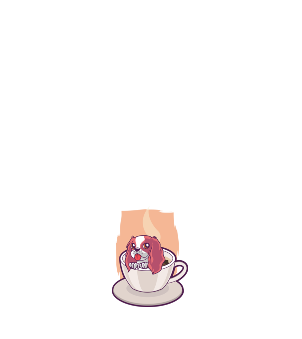 Cafea câine model negru pe tricou