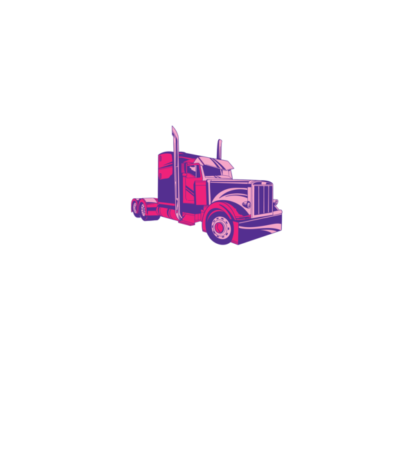 Camion roz model negru pe tricou