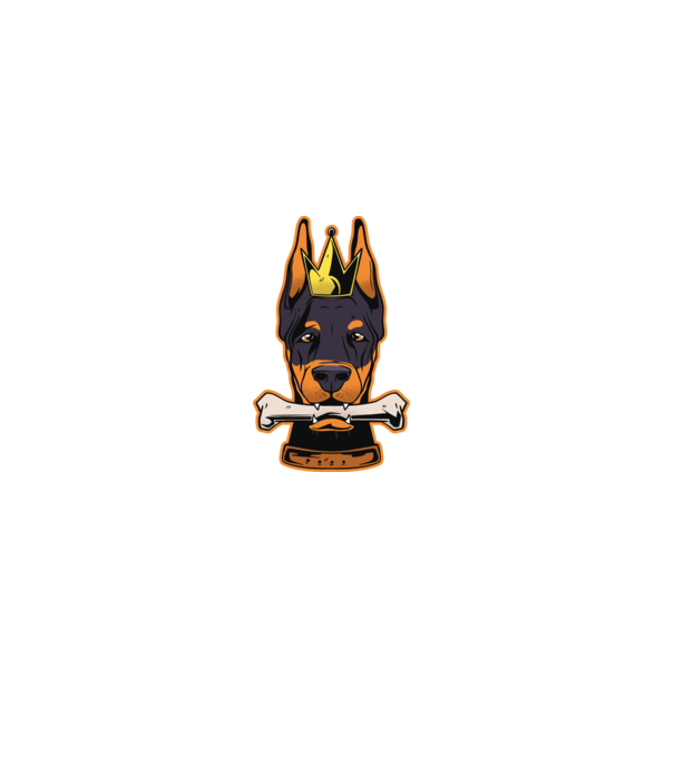 Rege Doberman model negru pe tricou