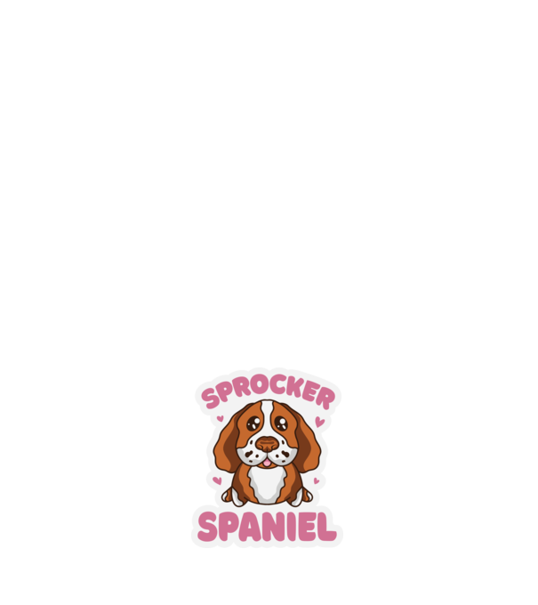 Sprocker Spaniel model alb pe tricou