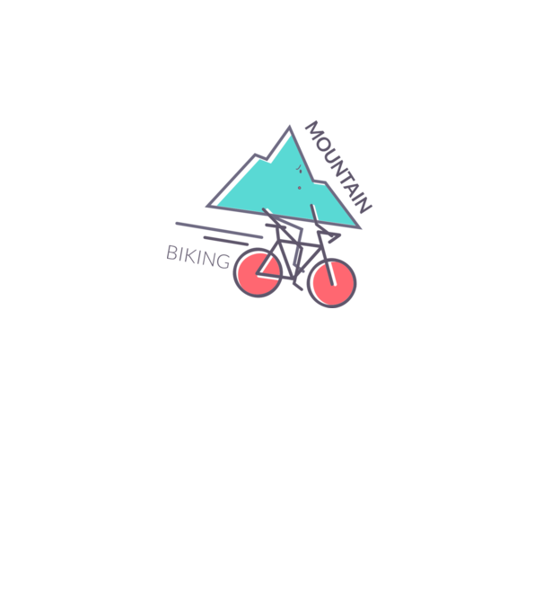 Mountain Biking model galben neon pe tricou