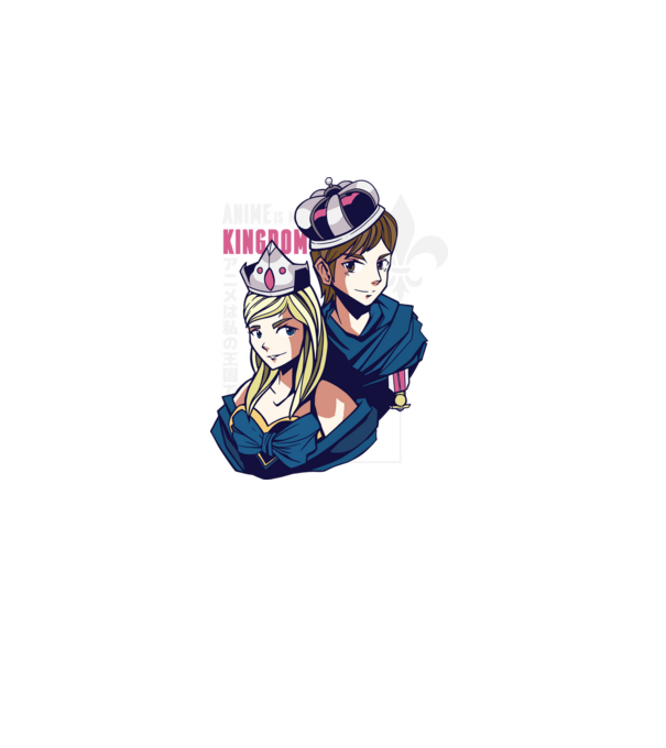 Anime este Regatul meu model albastru deschis pe tricou