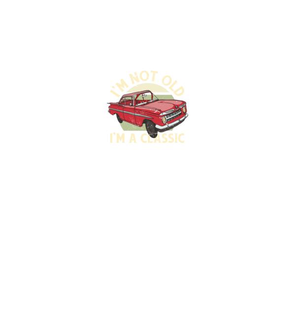 'Mașină clasică - I''m not old I''m a classic' model negru pe tricou