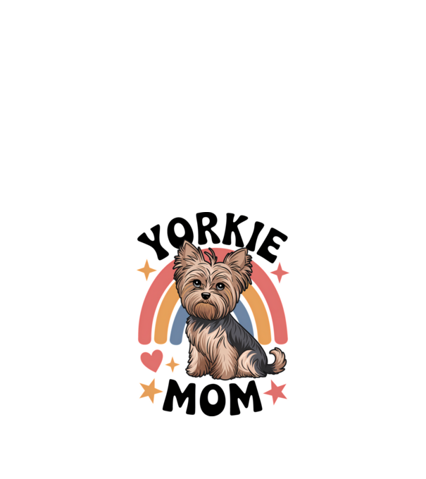 Yorkie Mom Alb model alb pe tricou