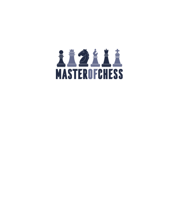 Master of Chess model alb pe tricou
