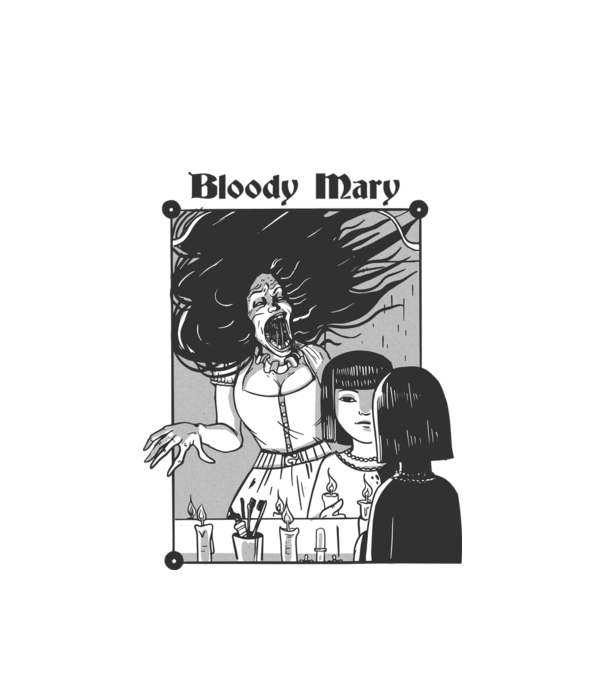 Bloody Mary model alb pe tricou