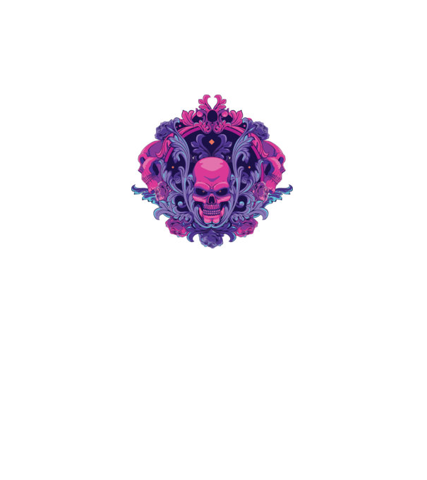 Cranii Dark Skull model dusty pink pe tricou