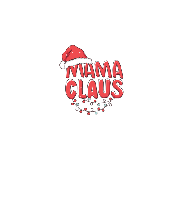 Mama Claus model alb pe tricou
