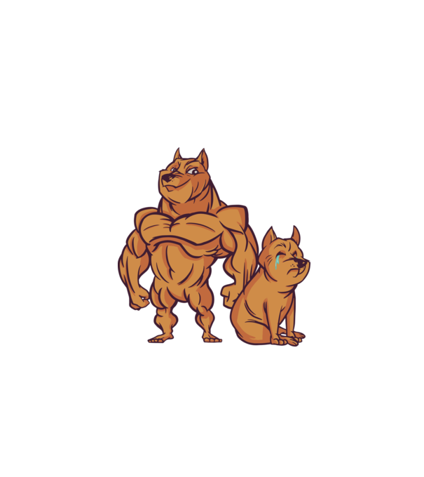 Câine musculos model gri pe tricou
