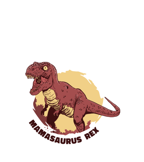 mamasaurus rex model alb pe tricou