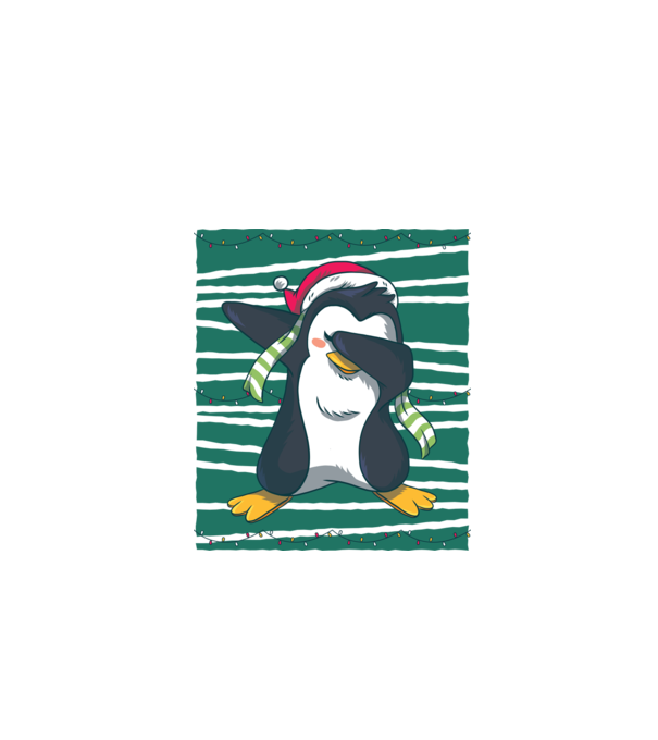 Pinguin DAB Crăciun model alb pe tricou