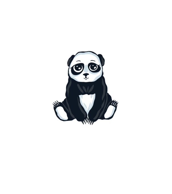 Panda drăguț model albastru deschis pe tricou