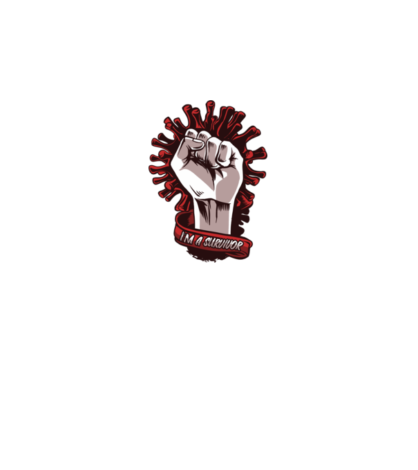 Supraviețuitor Coronavirus model alb pe tricou