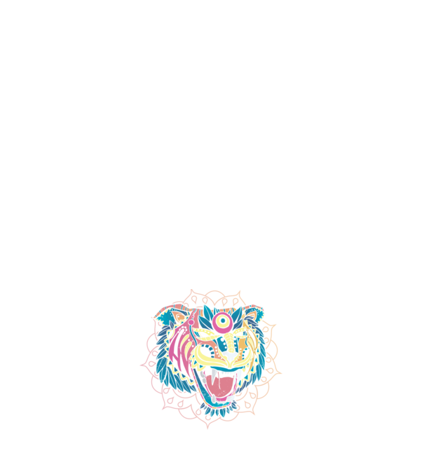 Tigru Mandala model negru pe tricou