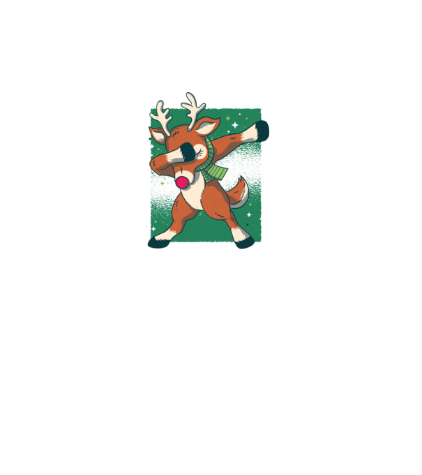 Rudolph DAB model alb pe tricou