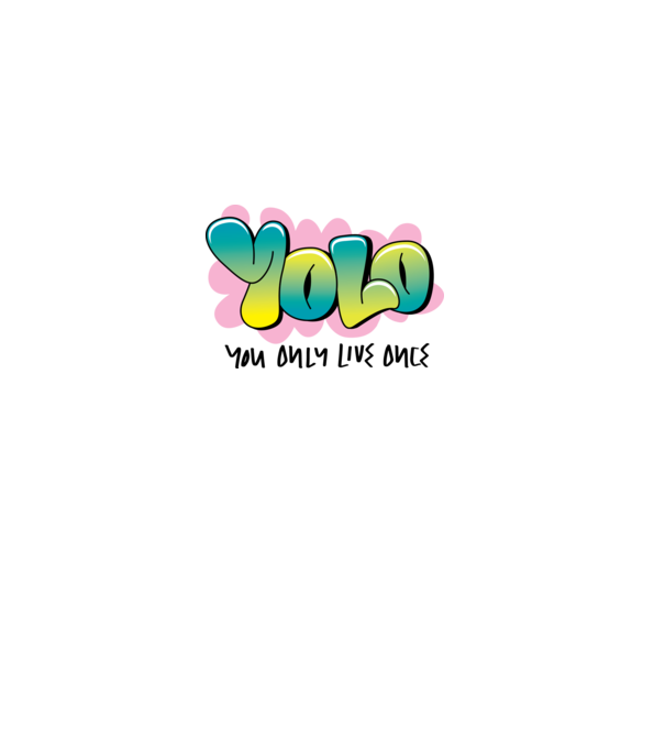 YOLO - You only live once model alb pe tricou