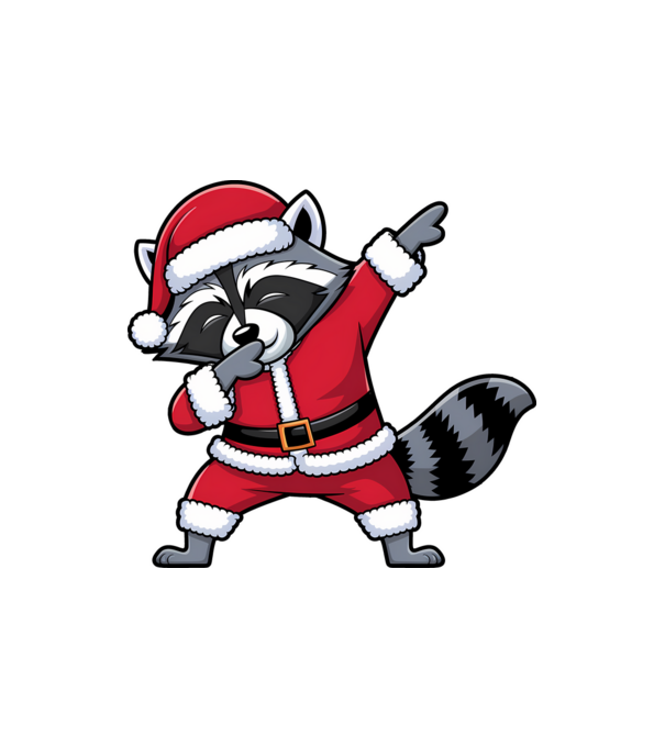 Raton Dab Xmas model nisipiu pe tricou