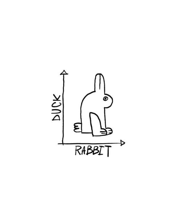 Rață vs Iepure model alb pe tricou