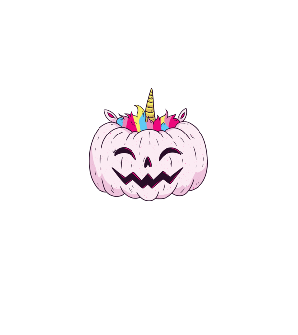 Unicorn Dovleac Halloween model mov pe tricou