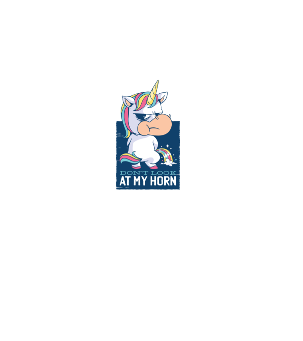 'Don''t look at my horn tricou amuzant unicorn' model nisipiu pe tricou