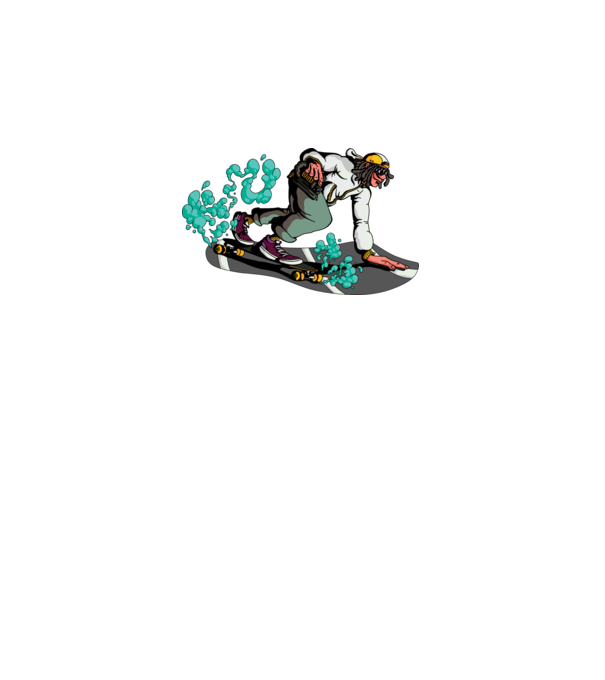 Longboard model gri pe tricou