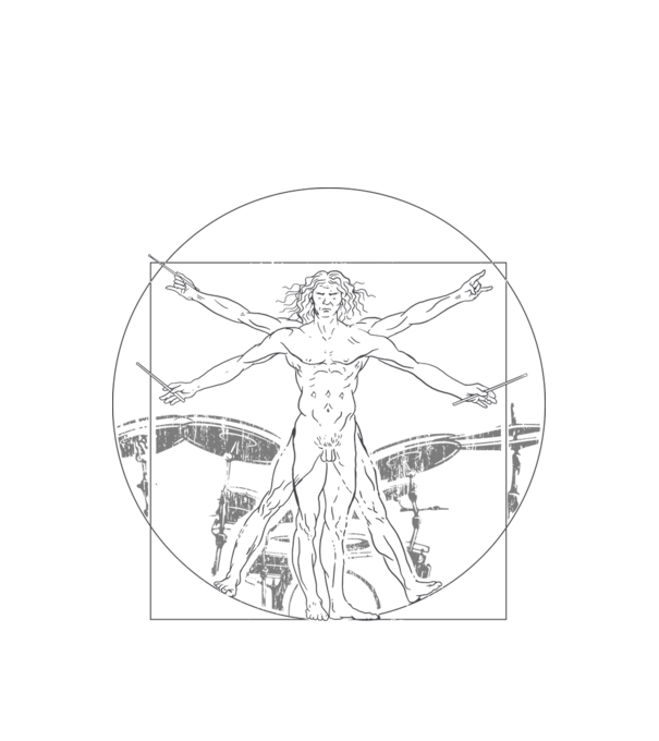 Da Vinci tobe model alb pe tricou