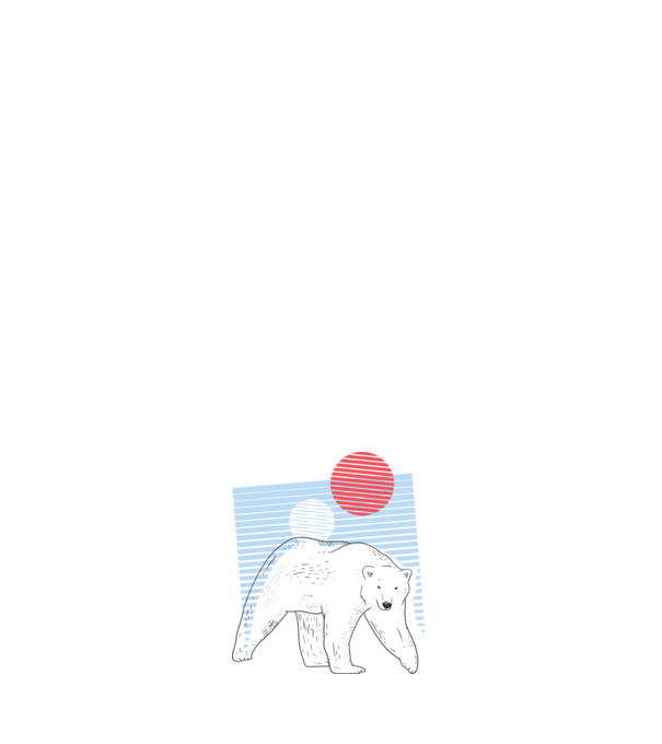 Urs polar model negru pe tricou