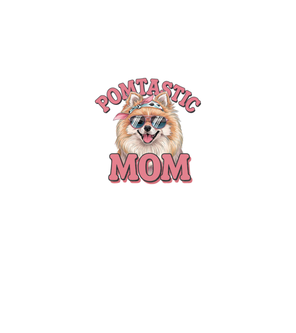 Pomtastic Mom model alb pe tricou