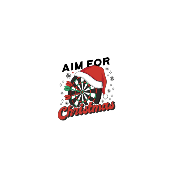 Darts Crăciun model alb pe tricou