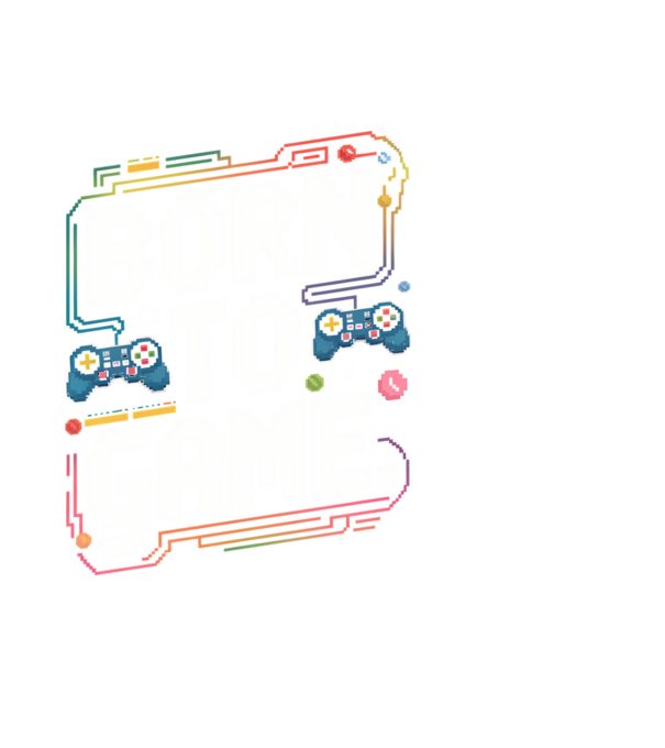 Born to Game Pixel Negru model negru pe tricou