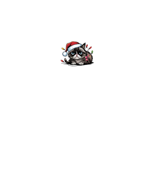 Christmas Spirit Grumpy Cat Negru model negru pe tricou