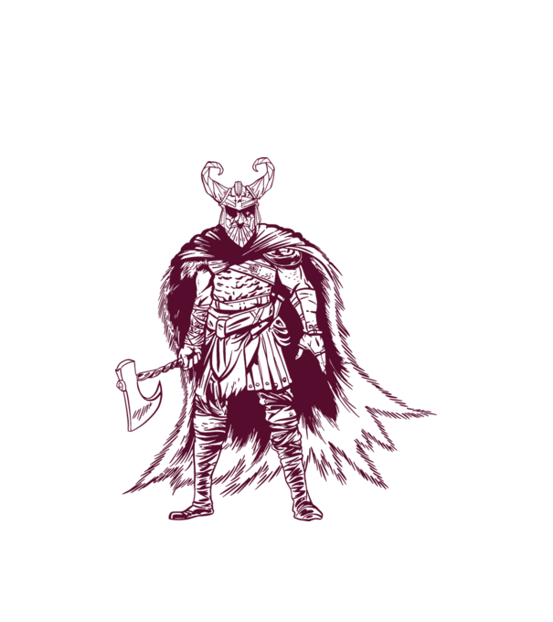 Războinic Odin Viking model alb pe tricou