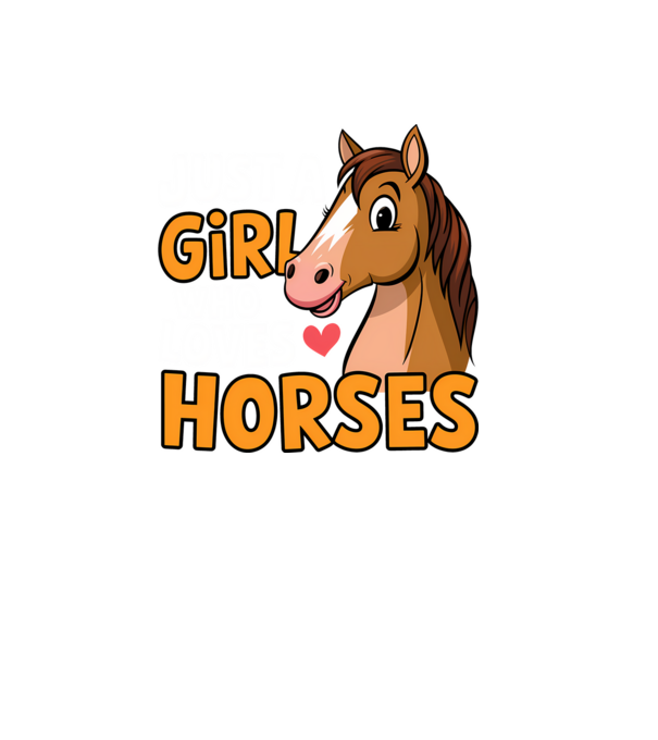 Just a girl who loves horses Negru model negru pe tricou