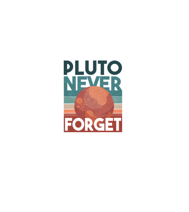 Pluto never forget model negru pe tricou