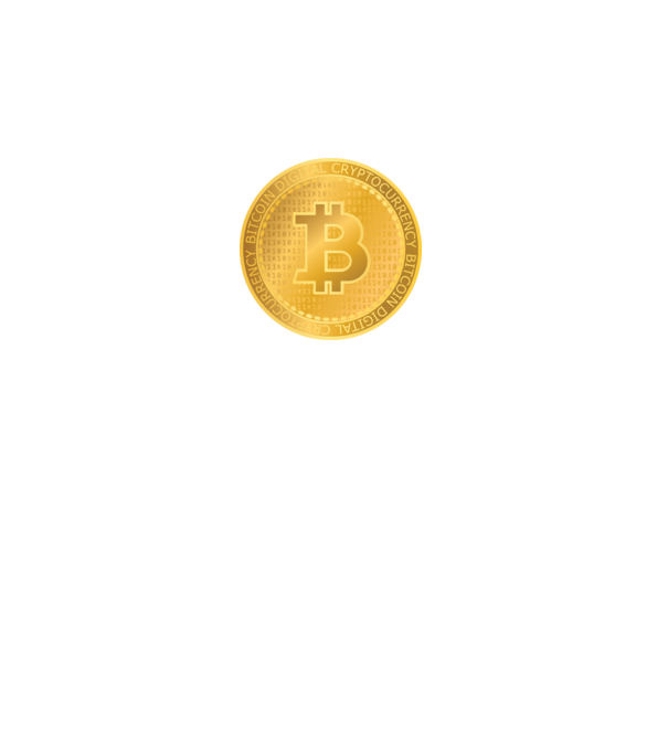 Monedă de aur Bitcoin model negru pe tricou