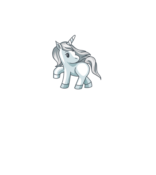 Unicorn de argint model turcoaz pe tricou