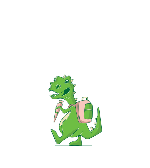Elev Dino model negru pe tricou