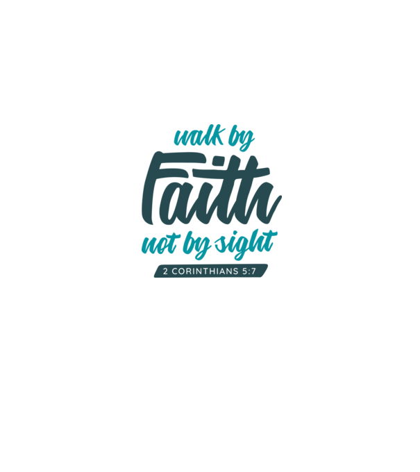 Walk by faith - Religie model gri pe tricou