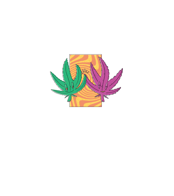 Frunze marijuana salut model mov pe tricou