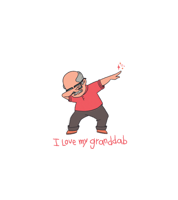 Îl iubesc pe bunicul meu model gri pe tricou