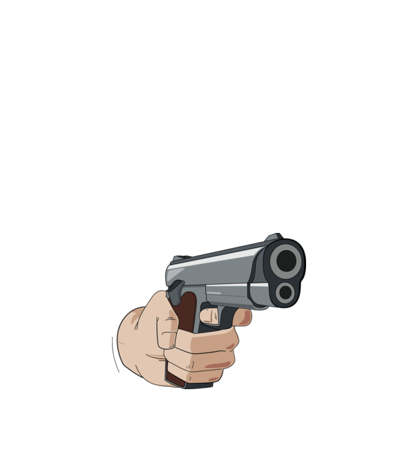 Pistol model nisipiu pe tricou
