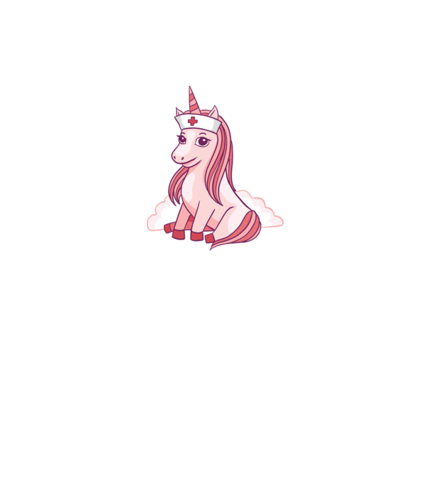 Îngrijitor unicorn model alb pe tricou