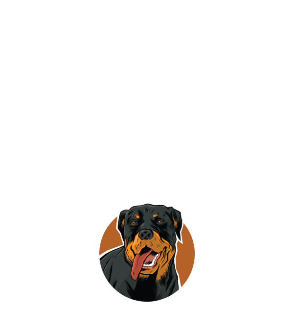 Tricou cu Câine Rottweiler model negru pe tricou